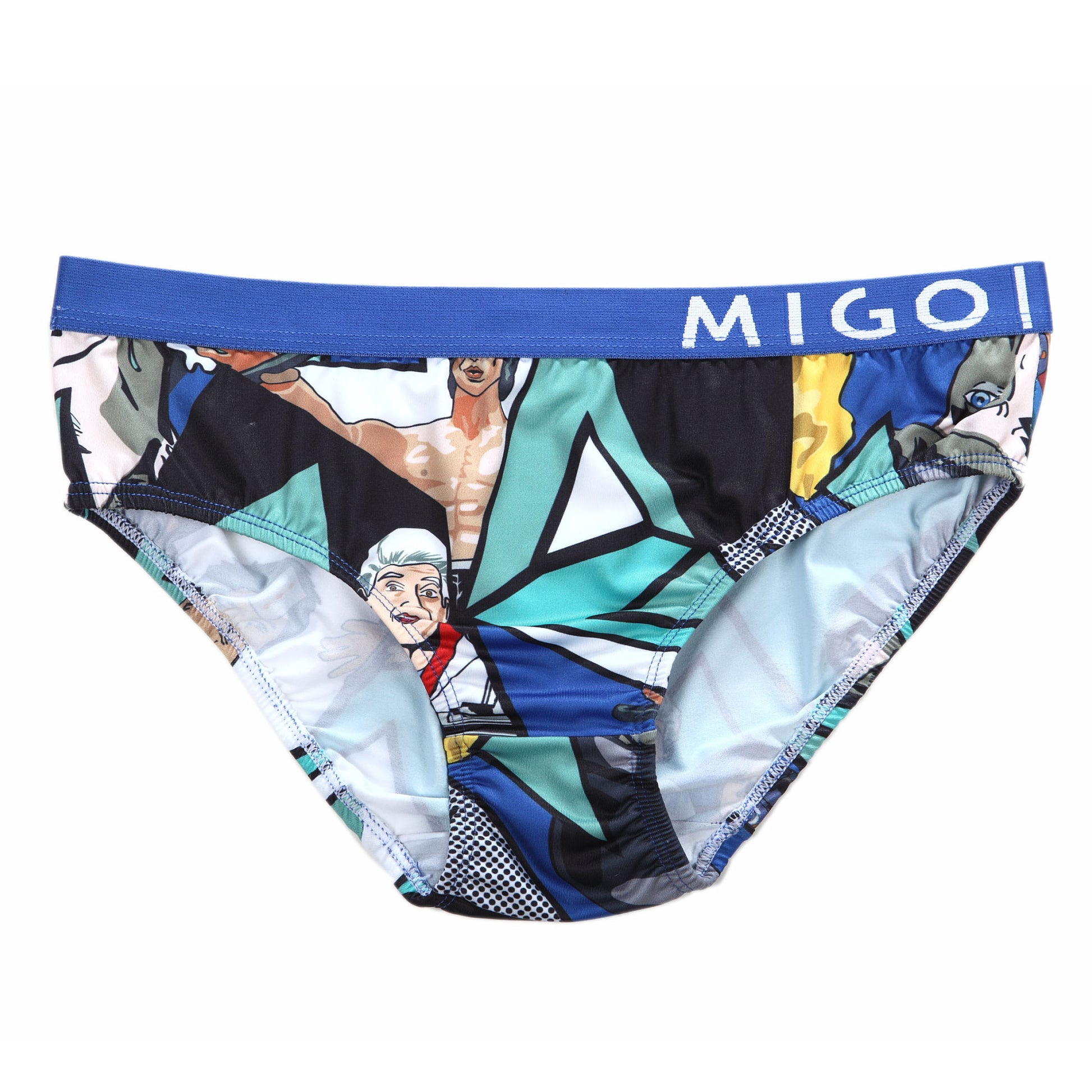 Micro Fibre Pattern Ladies Brief (Scene Blue) - [MIGO Menswear]