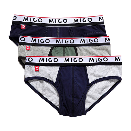 Cotton Two-tone Brief (3 In 1 Pack) - Pk.6 - [MIGO Menswear]