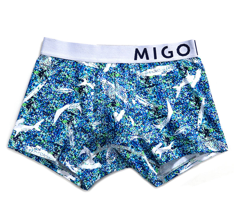 Deepsea Cotton Pattern Trunk - Blue - [MIGO] - [Hong Kong Brand] - [Menswear] - [本地品牌] - [男裝] - [運動服] - [casual wear] 