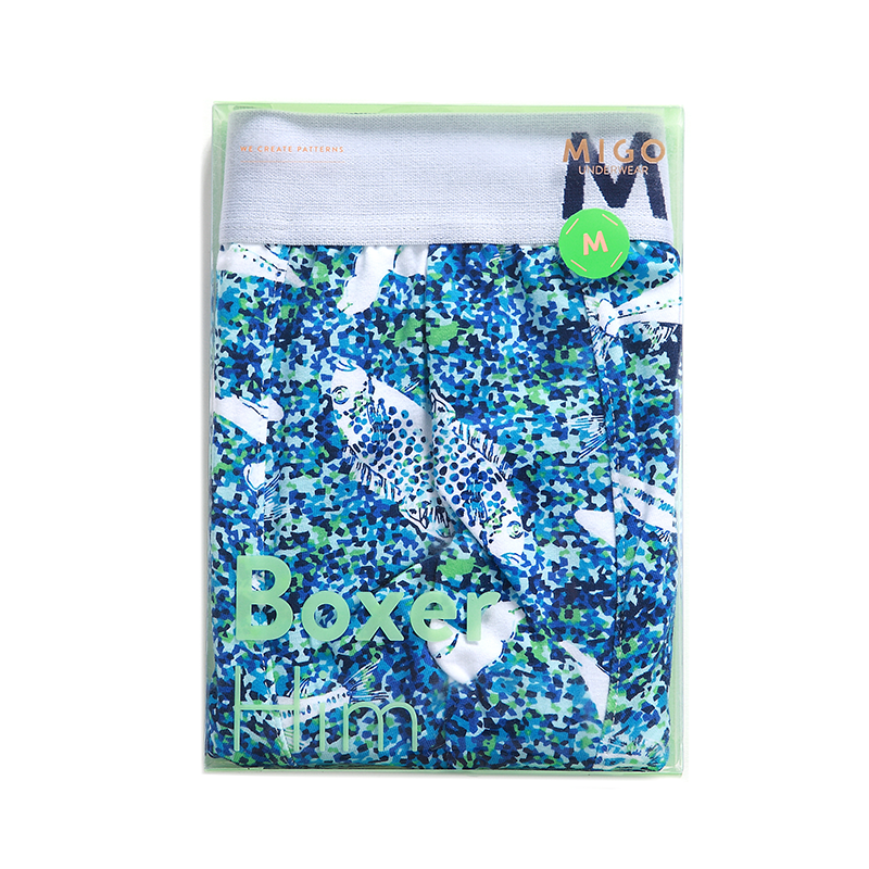 Deepsea Cotton Pattern Trunk - Blue - [MIGO] - [Hong Kong Brand] - [Menswear] - [本地品牌] - [男裝] - [運動服] - [casual wear] 