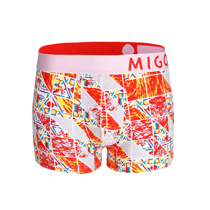 Signs Cotton Pattern Trunk - Red - [MIGO] - [Hong Kong Brand] - [Menswear] - [本地品牌] - [男裝] - [運動服] - [casual wear] 