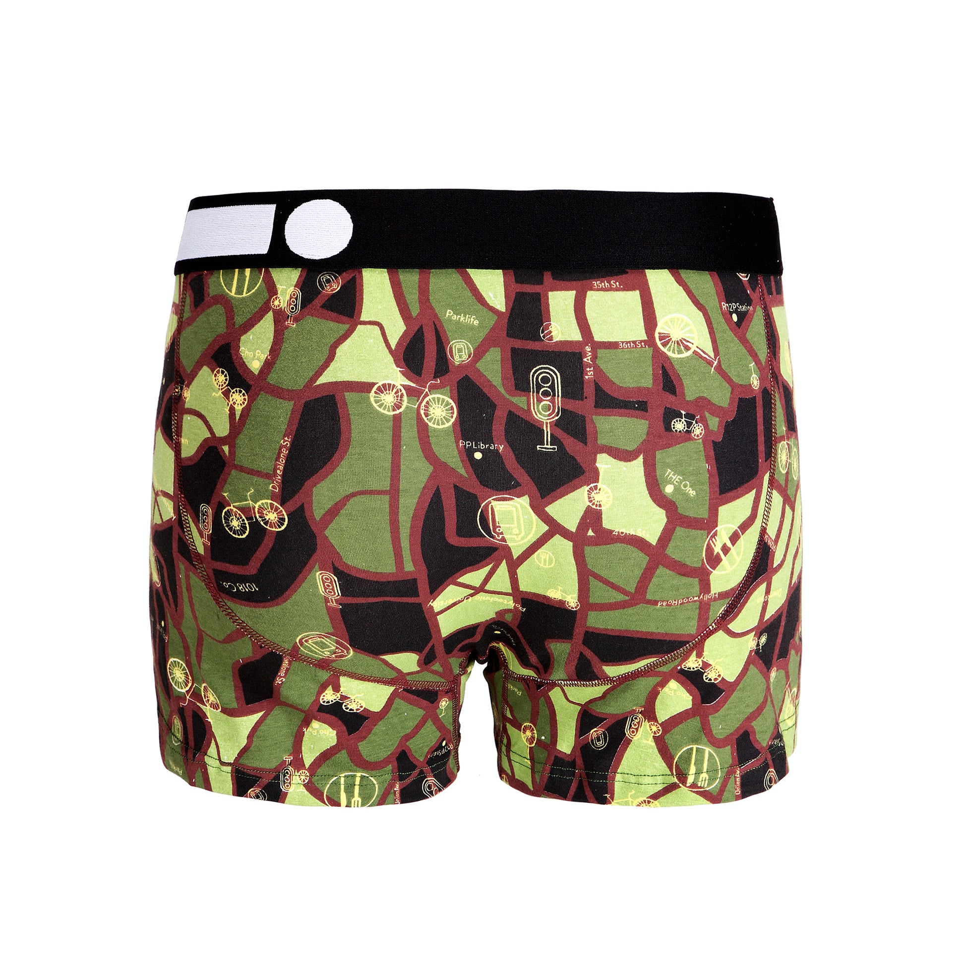 Map Cotton Pattern Trunk - Army Green - [MIGO] - [Hong Kong Brand] - [Menswear] - [本地品牌] - [男裝] - [運動服] - [casual wear] 