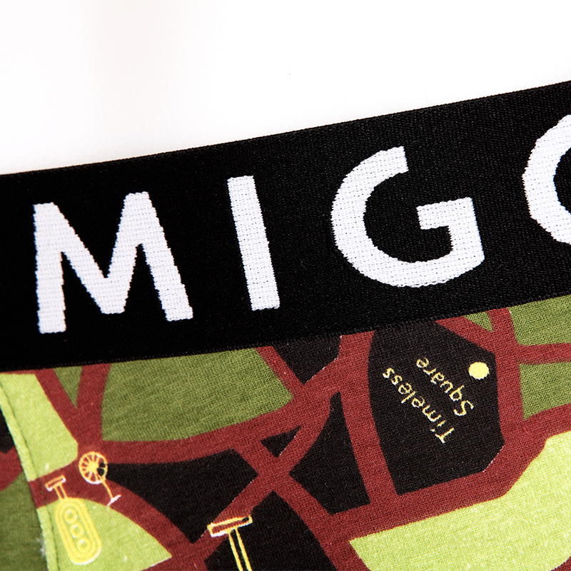 Map Cotton Pattern Trunk - Army Green - [MIGO] - [Hong Kong Brand] - [Menswear] - [本地品牌] - [男裝] - [運動服] - [casual wear] 