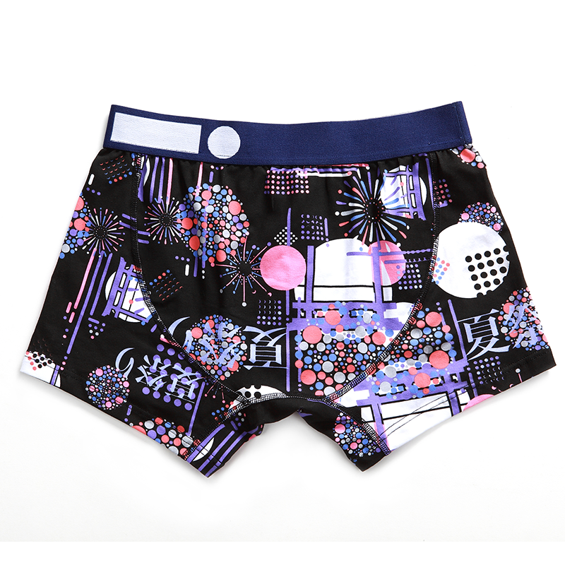 Fireworks Cotton Pattern Trunk - Black - [MIGO] - [Hong Kong Brand] - [Menswear] - [本地品牌] - [男裝] - [運動服] - [casual wear] 