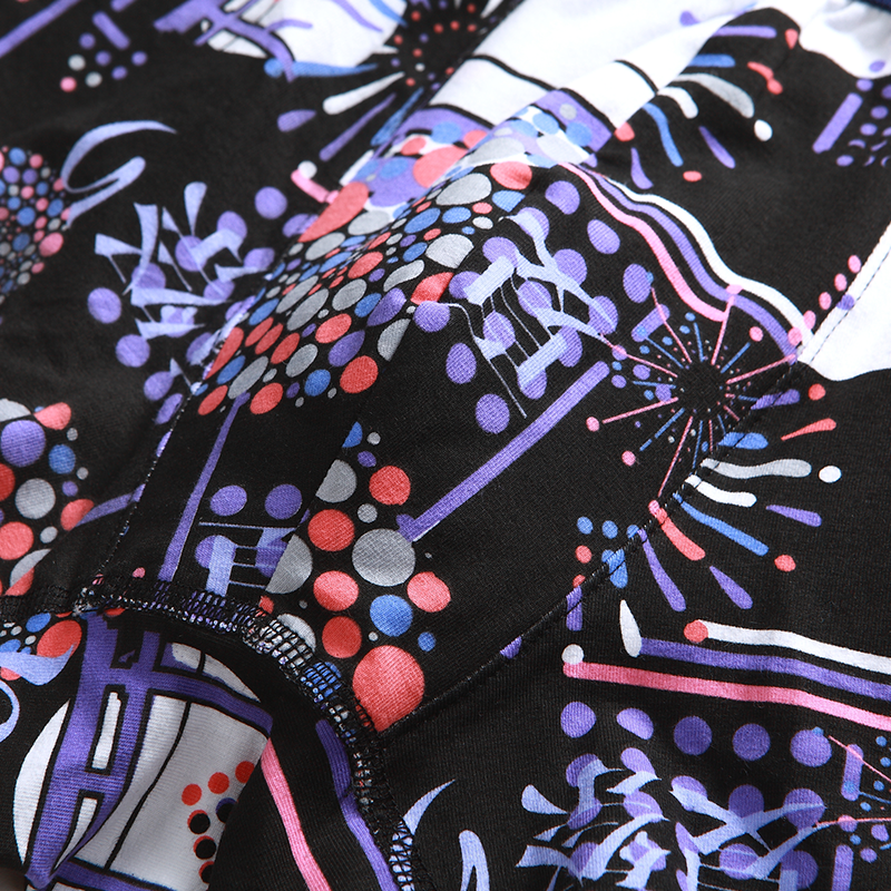 Fireworks Cotton Pattern Trunk - Black - [MIGO] - [Hong Kong Brand] - [Menswear] - [本地品牌] - [男裝] - [運動服] - [casual wear] 