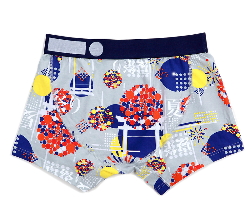 Fireworks Cotton Pattern Trunk - Grey - [MIGO] - [Hong Kong Brand] - [Menswear] - [本地品牌] - [男裝] - [運動服] - [casual wear] 