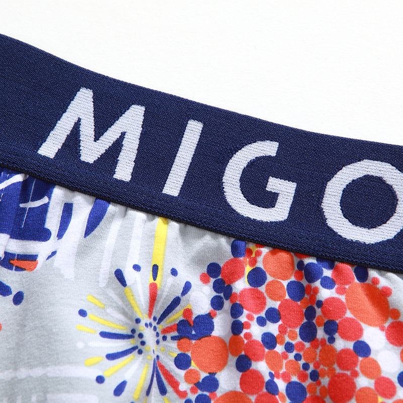 Fireworks Cotton Pattern Trunk - Grey - [MIGO] - [Hong Kong Brand] - [Menswear] - [本地品牌] - [男裝] - [運動服] - [casual wear] 