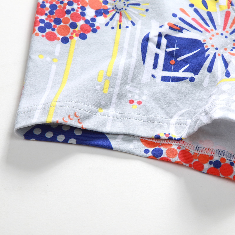 Fireworks Cotton Pattern Trunk - Grey - [MIGO] - [Hong Kong Brand] - [Menswear] - [本地品牌] - [男裝] - [運動服] - [casual wear] 