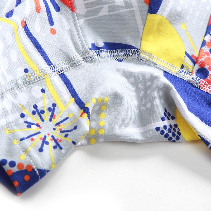 Fireworks Cotton Pattern Trunk - Grey - [MIGO] - [Hong Kong Brand] - [Menswear] - [本地品牌] - [男裝] - [運動服] - [casual wear] 