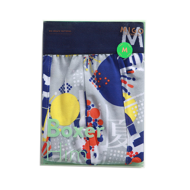 Fireworks Cotton Pattern Trunk - Grey - [MIGO] - [Hong Kong Brand] - [Menswear] - [本地品牌] - [男裝] - [運動服] - [casual wear] 