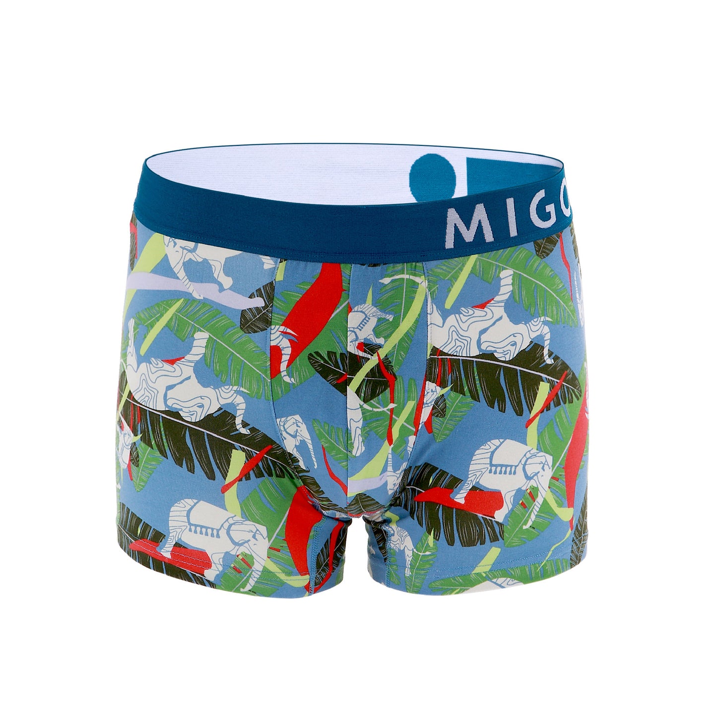 Cotton Pattern Trunk (Rainforest Blue) - [MIGO Menswear]