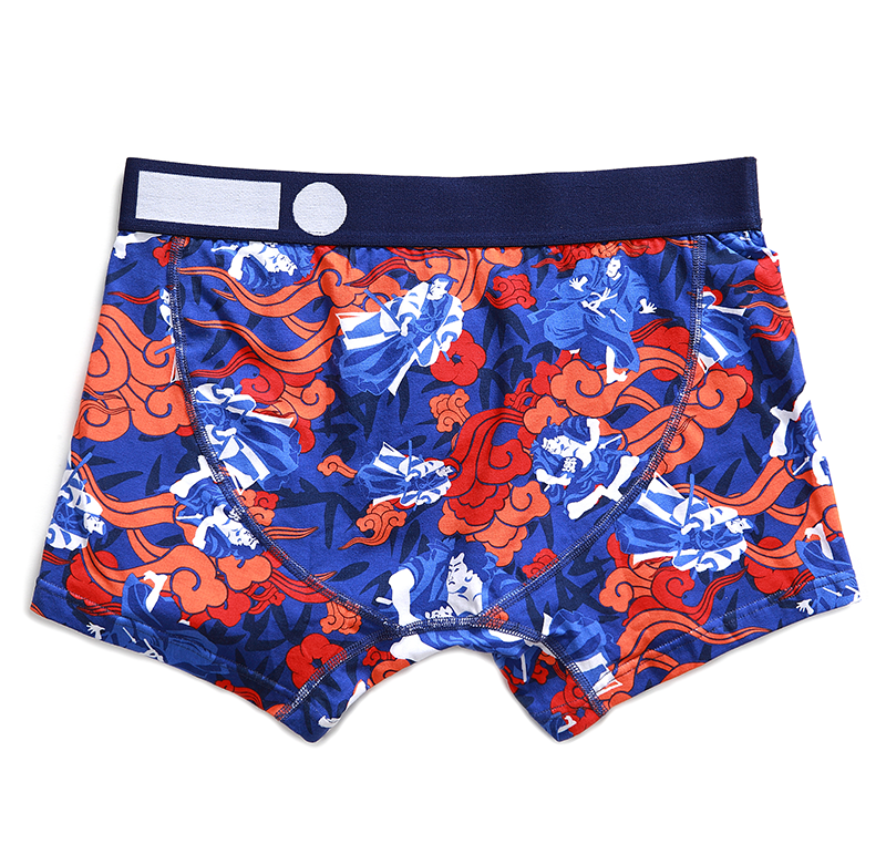 Warriors Cotton Pattern Trunk - Blue - [MIGO] - [Hong Kong Brand] - [Menswear] - [本地品牌] - [男裝] - [運動服] - [casual wear] 