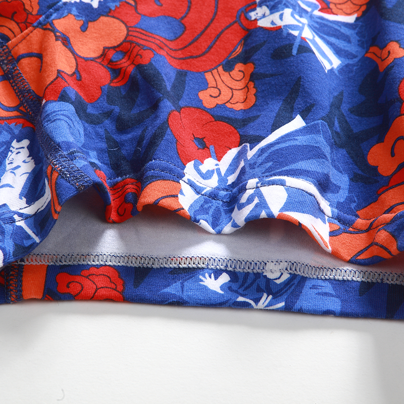 Warriors Cotton Pattern Trunk - Blue - [MIGO] - [Hong Kong Brand] - [Menswear] - [本地品牌] - [男裝] - [運動服] - [casual wear] 