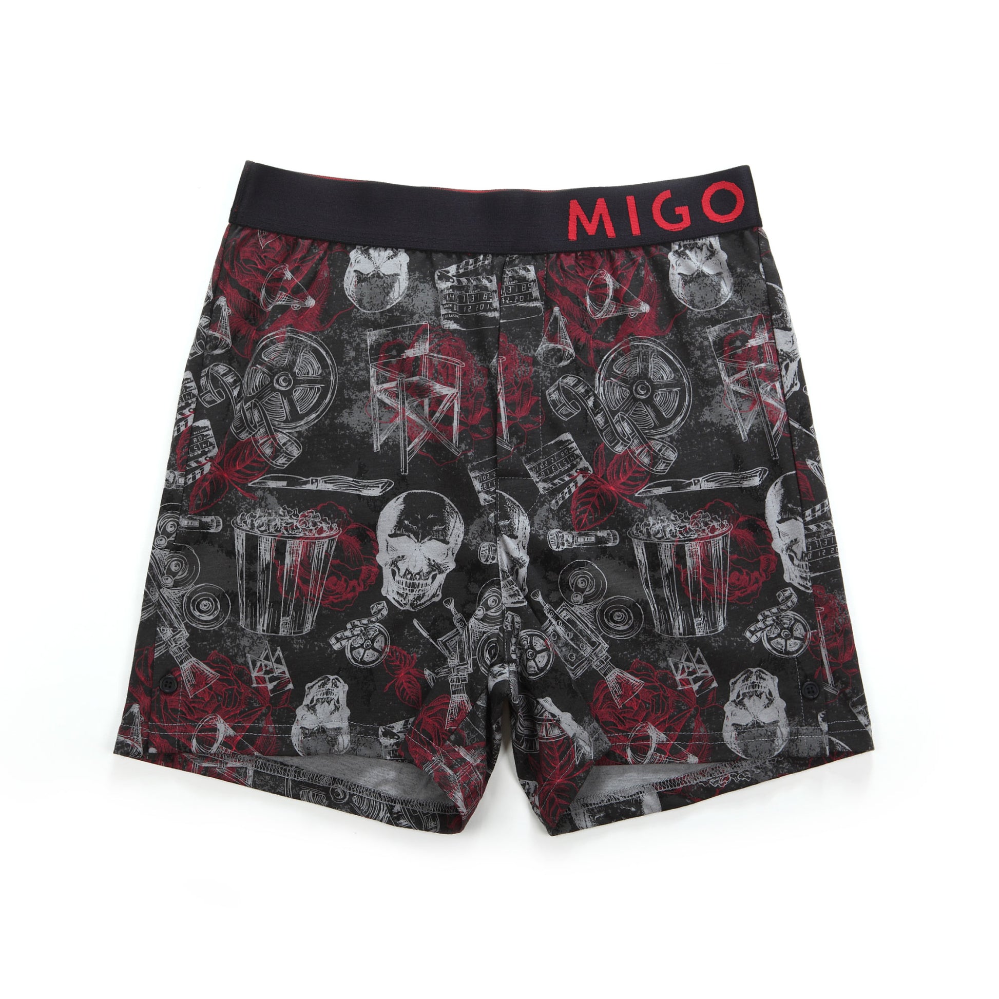 Cotton Loose Fit Pattern Boxer (Horror Black) - [MIGO Menswear]