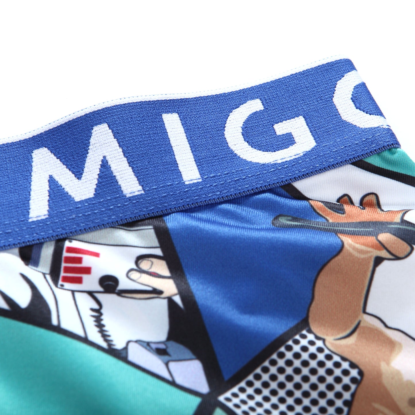 Scene Micro Fibre Pattern Athlete Boxer Brief - Blue - [MIGO] - [Hong Kong Brand] - [Menswear] - [本地品牌] - [男裝] - [運動服] - [casual wear] 