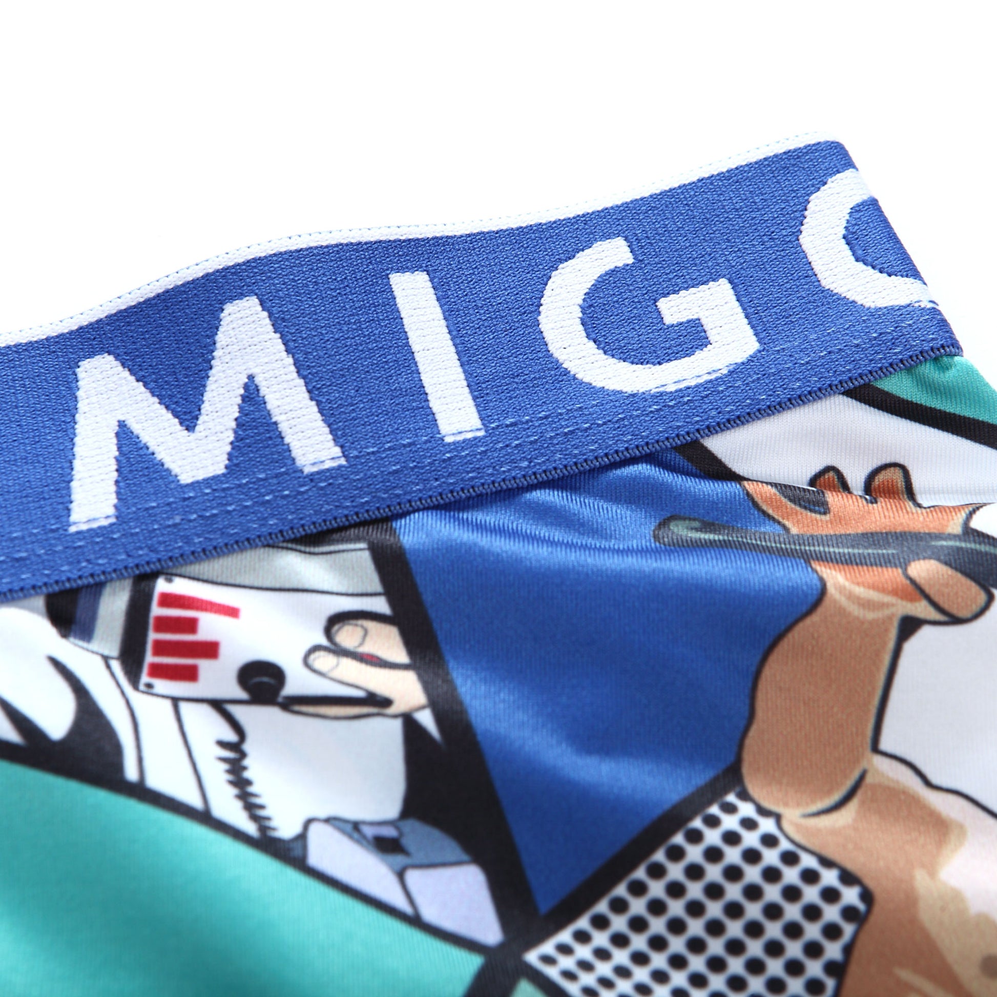 Scene Micro Fibre Pattern Athlete Boxer Brief - Blue - [MIGO] - [Hong Kong Brand] - [Menswear] - [本地品牌] - [男裝] - [運動服] - [casual wear] 