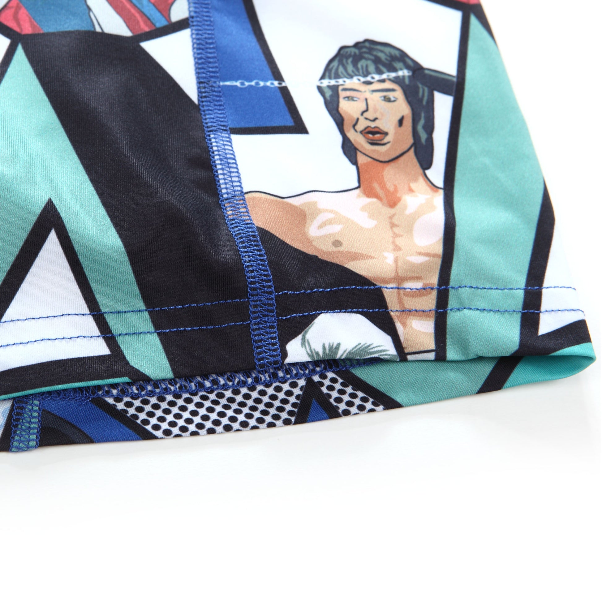 Scene Micro Fibre Pattern Athlete Boxer Brief - Blue - [MIGO] - [Hong Kong Brand] - [Menswear] - [本地品牌] - [男裝] - [運動服] - [casual wear] 