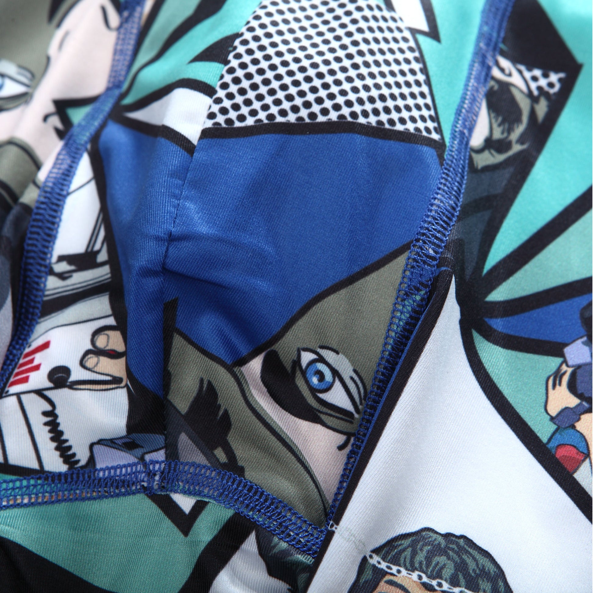Scene Micro Fibre Pattern Athlete Boxer Brief - Blue - [MIGO] - [Hong Kong Brand] - [Menswear] - [本地品牌] - [男裝] - [運動服] - [casual wear] 