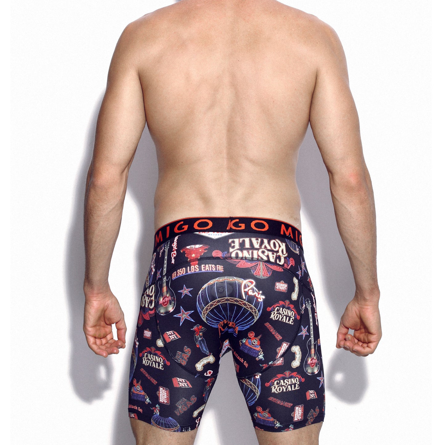 Micro Fibre Pattern Athlete Boxer Brief (Lightbox Black) - [MIGO Menswear]