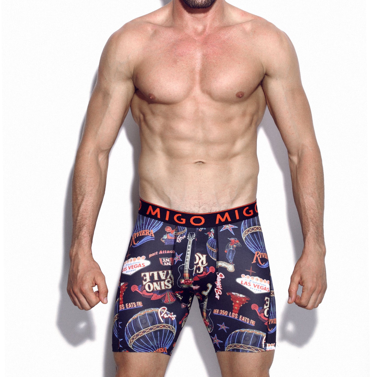 Micro Fibre Pattern Athlete Boxer Brief (Lightbox Black) - [MIGO Menswear]