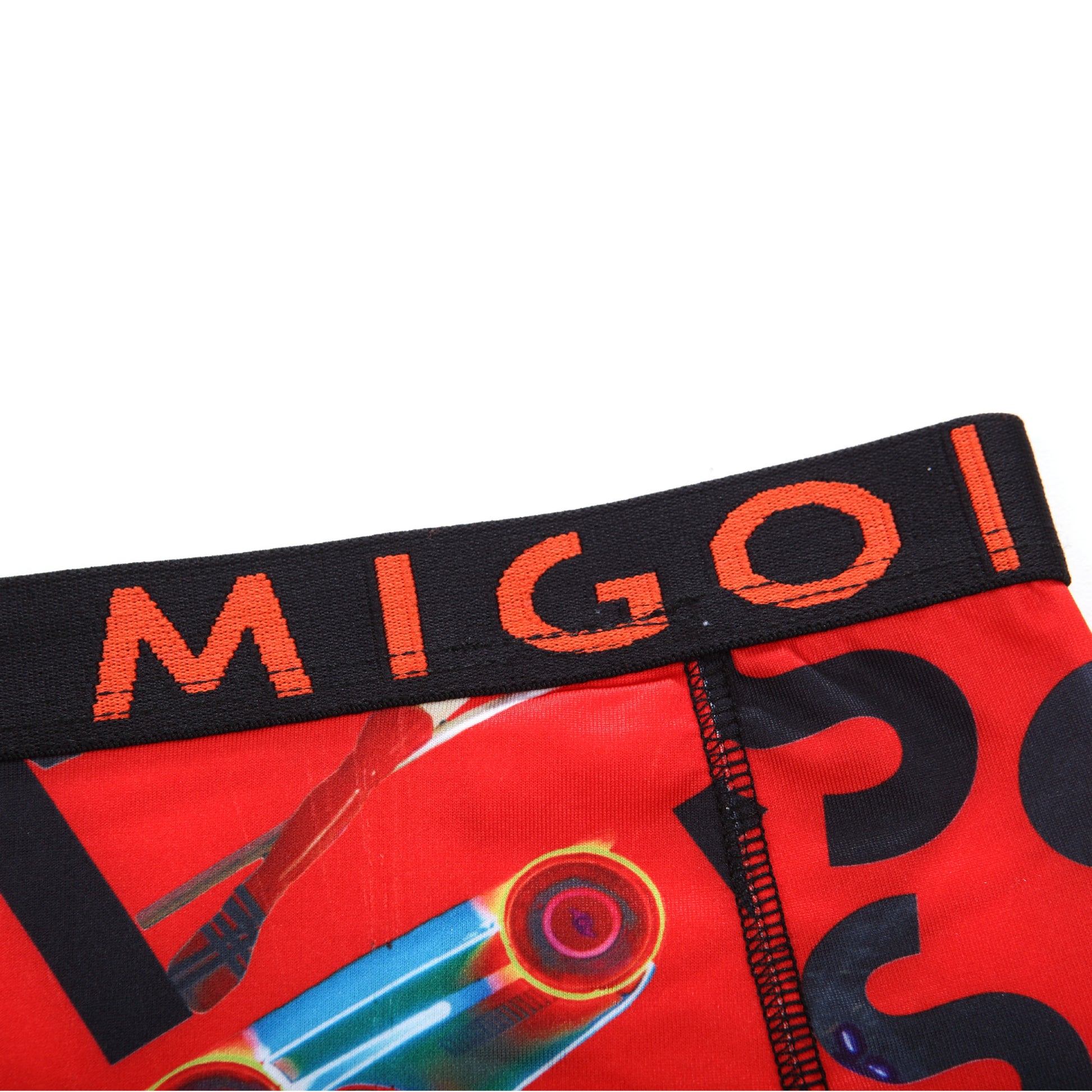 Micro Fibre Pattern Ladies Mini Shorts (Bello Red) - [MIGO Menswear]