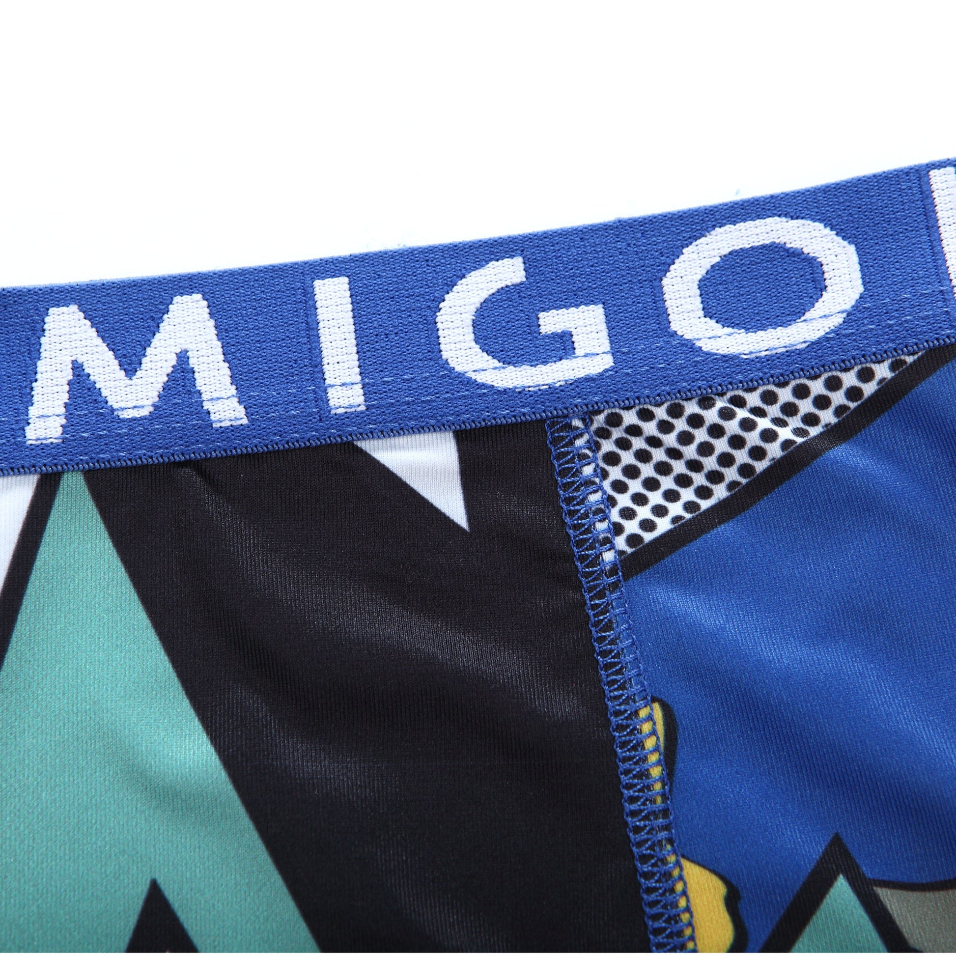 Micro Fibre Pattern Ladies' Mini Shorts (Scene Blue) - [MIGO Menswear]