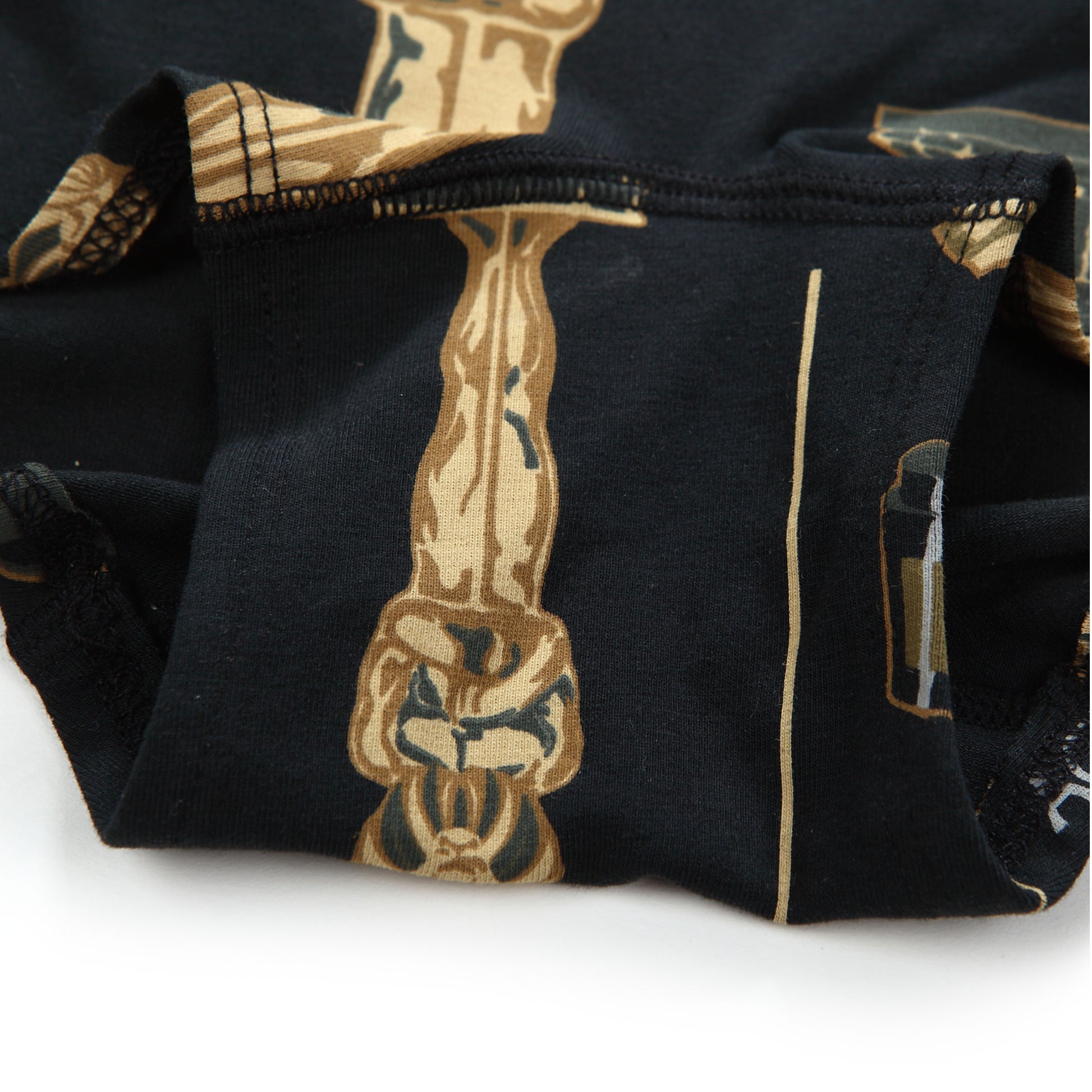 Cotton Pattern Ladies Mini Shorts (Award Black) - [MIGO Menswear]
