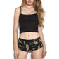 Cotton Pattern Ladies Mini Shorts (Award Black) - [MIGO Menswear]