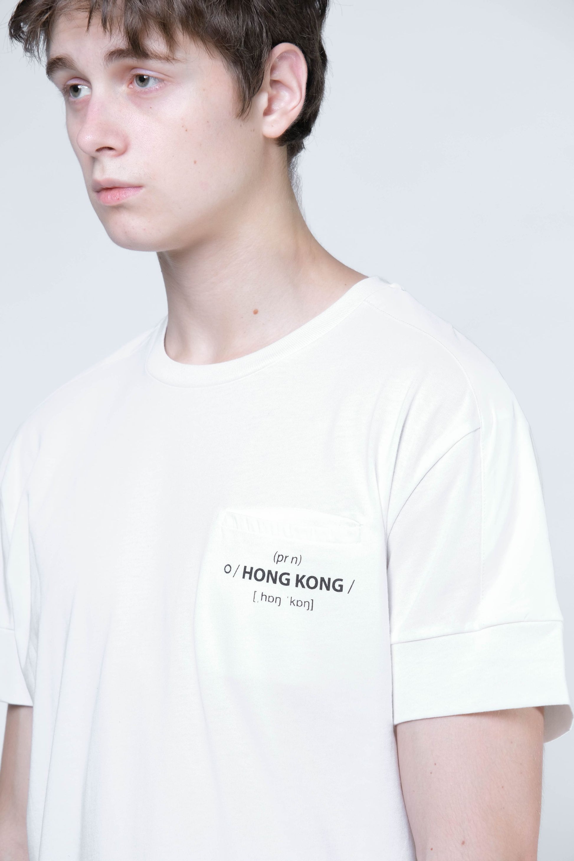 Shoulder Patch Pocket Tee (Offwhite) - [MIGO Menswear]