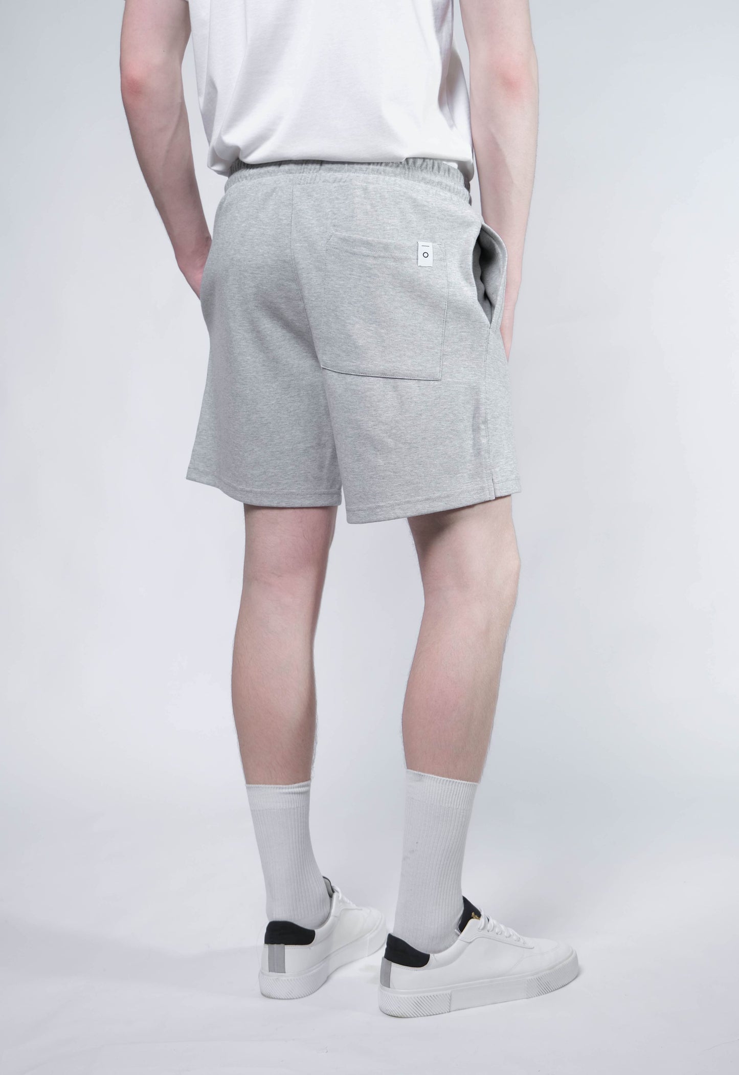 Interlock Jogger Shorts (Grey Melange) - [MIGO Menswear]