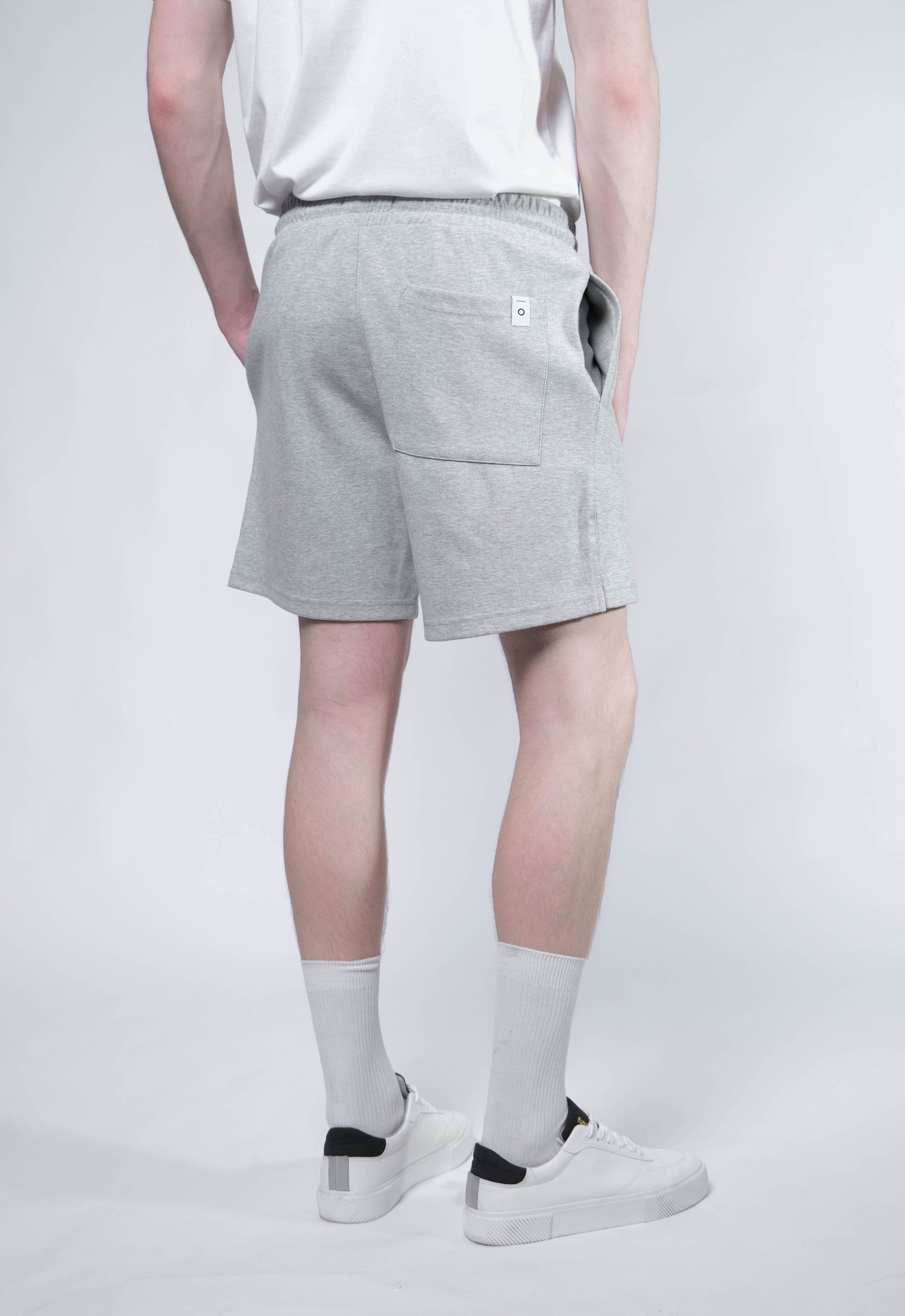 Interlock Jogger Shorts (Grey Melange) - [MIGO Menswear]