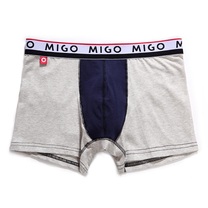 Cotton Two-tone trunk (3 In 1 Pack) Underwear (Men's) MIGO 